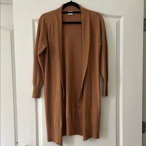 Women's Tan Open Front Cardigan